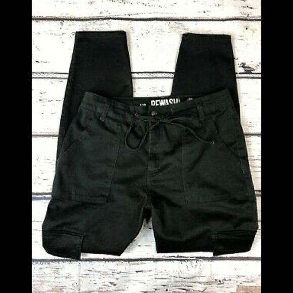 REWASH Brand Juniors 7 Dark Green Cargo Pant W28 L 29 - Picture 1 of 4